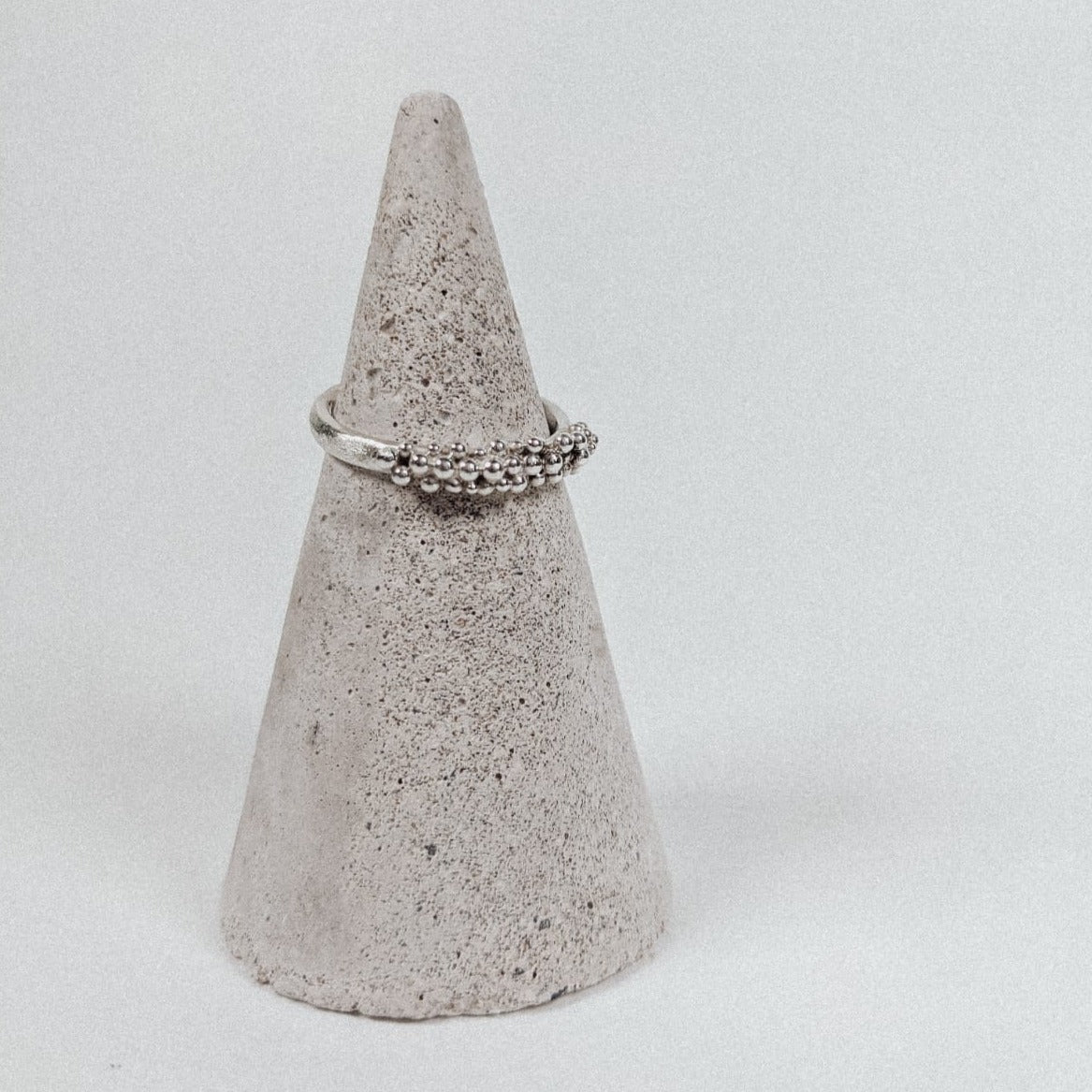 Droplet ring | stackable droplet granulation ring - Hannah Brown Jewellery